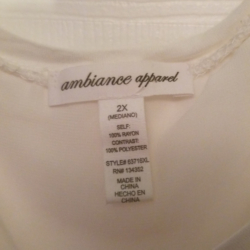 Lightly used white sheer back tank blouse